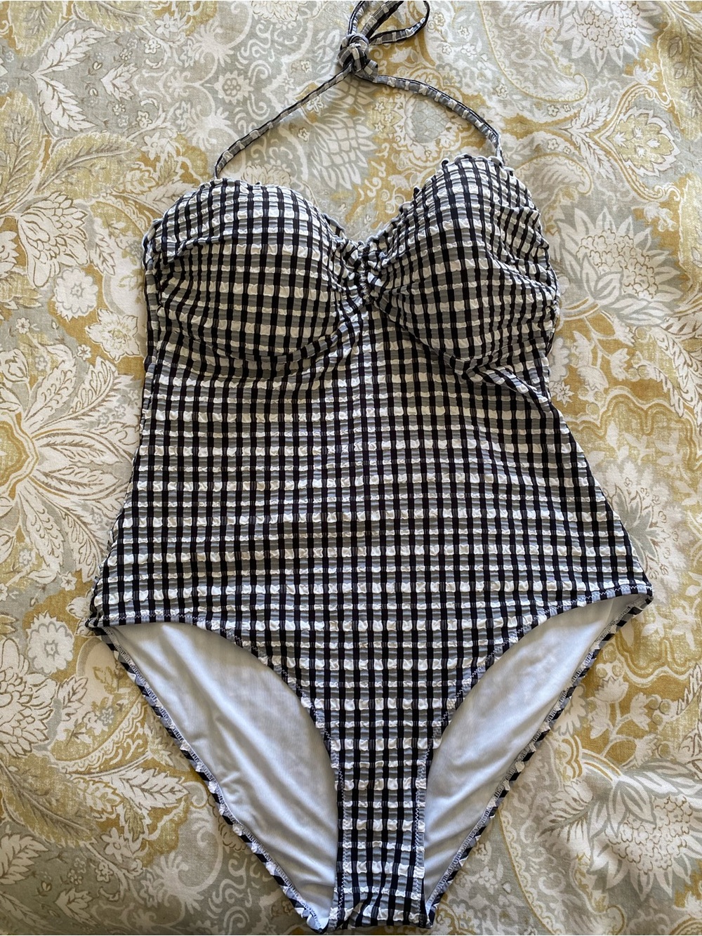 Black & White Gingham One-Piece Swimsuit